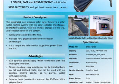 Solar Water Heater Brochure