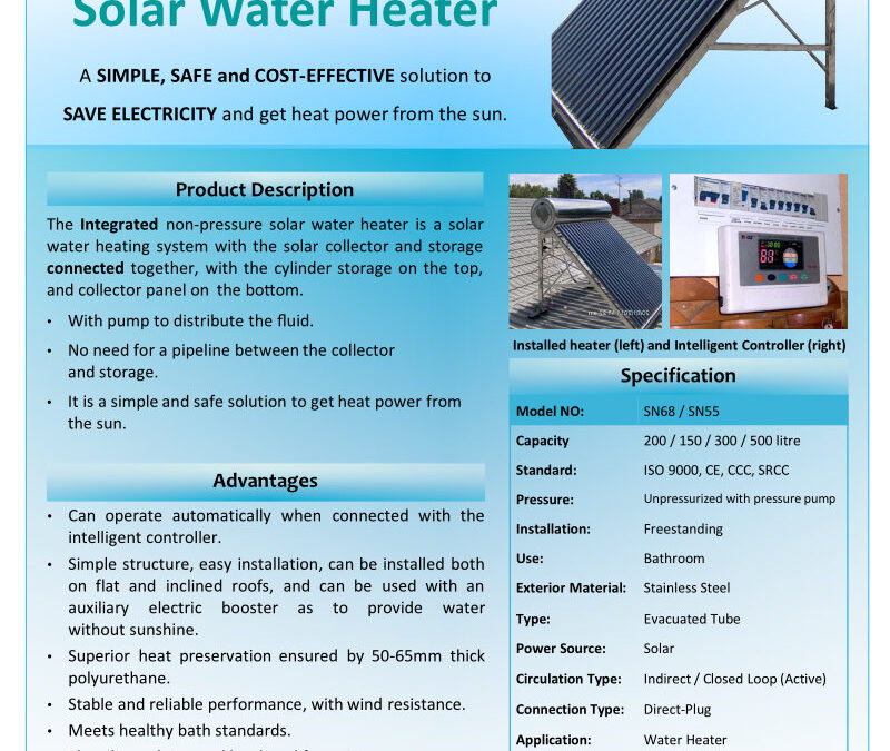 Solar Water Heater Brochure