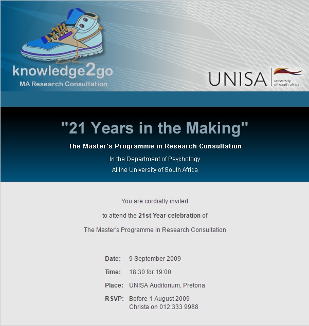 Knowledge2Go – Psychology Department (UNISA)