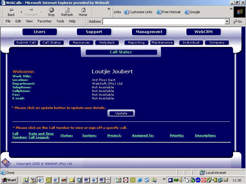 WebSoft User Interfaces